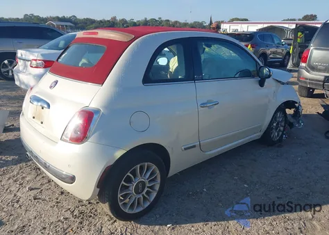 2012 Fiat 500C Lounge из США, поврежденный, VIN 3C3CFFER9CT381381